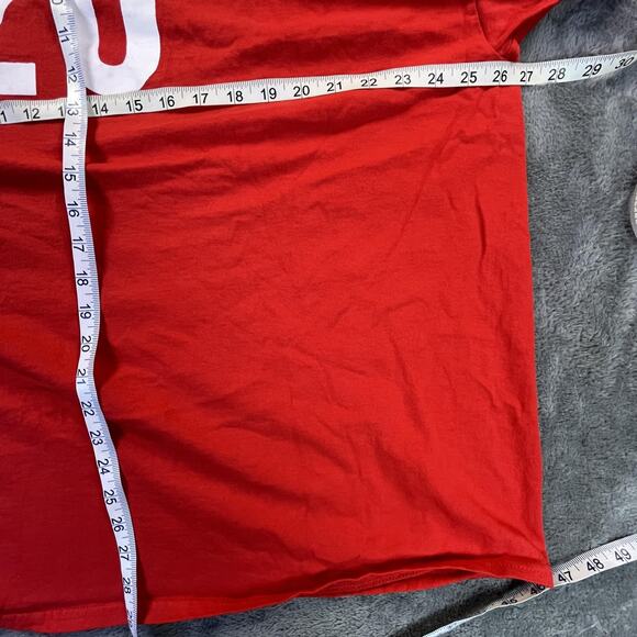 Team USA Shirt Mens 3XL Red Soccer Abby Wambach 20 USWNT Olympics Gildan Cotton - Picture 6 of 10